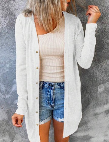 Cardigan Shein, alb