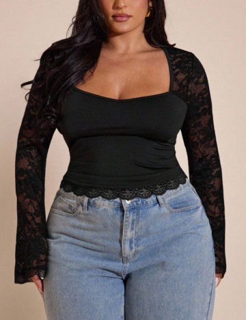 Bluză Shein Curve+, negru