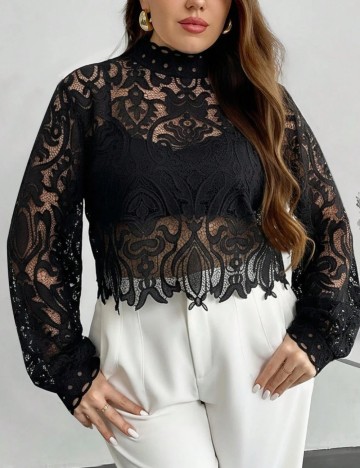 Cămașă Shein Curve+, negru