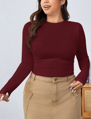 Bluză Shein Curve+, vișiniu