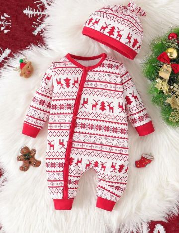 Set Salopetă și Căciulă Shein, mix culori