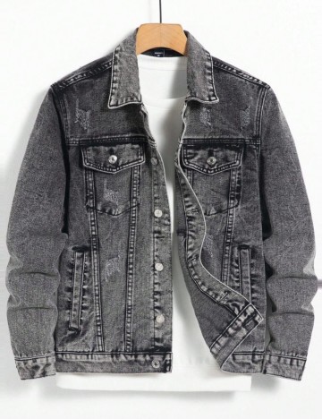 Jachetă De Blugi Shein, gri