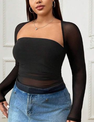 Bluză Shein Curve+, negru