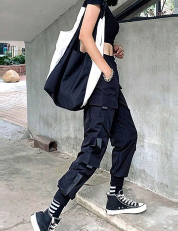 Pantaloni Shein Curve+, negru