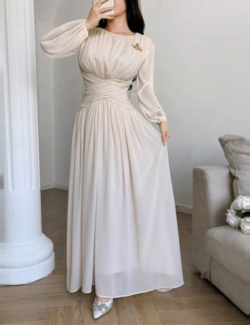 Rochie midi Shein, crem