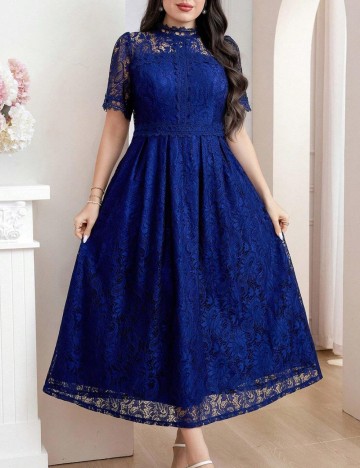 Rochie midi Shein Curve+, albastru