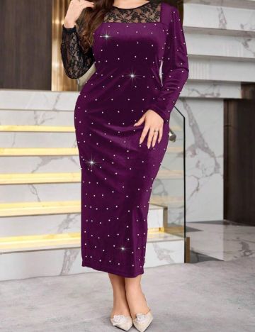 Rochie midi Shein Curve+, mov
