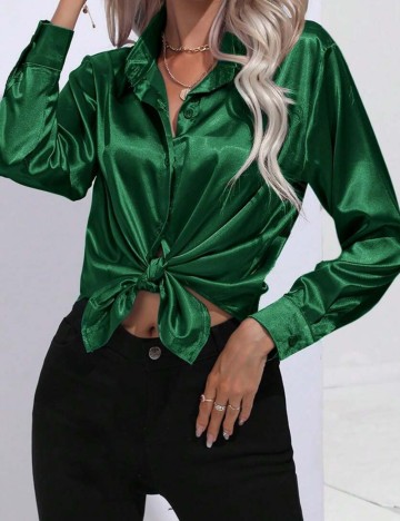 Cămașă Shein, verde