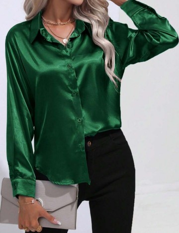 Cămașă Shein, verde