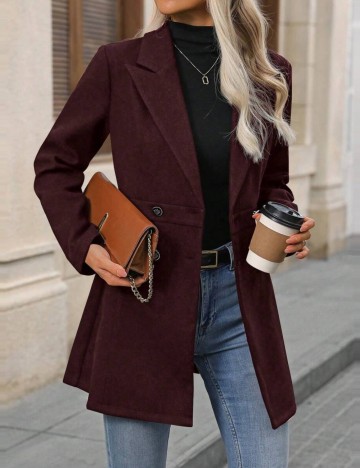 Palton Shein, vișiniu