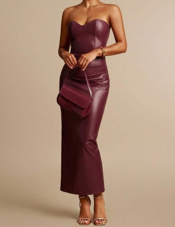 Rochie midi Shein Silquee, vișiniu