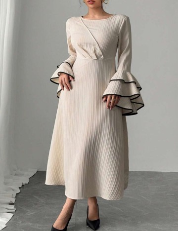 Rochie midi Shein Curve+, bej