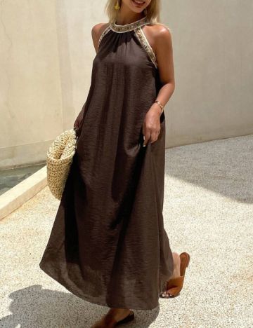 Rochie maxi Shein DAZY, maro