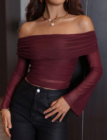 Bluză Shein, vișiniu