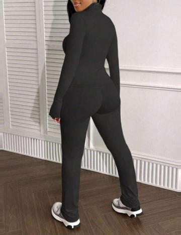 Bluza Sport Shein Curve+, negru