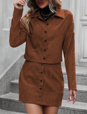 Cămașă Shein, maro