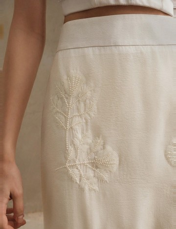 Fustă maxi Shein, crem