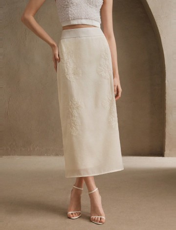 Fustă maxi Shein, crem