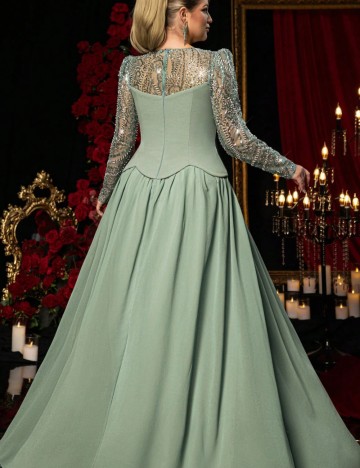 Rochie de ocazie Shein Curve+, verde