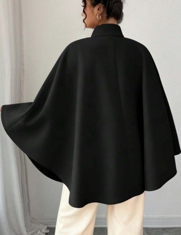 Palton scurt Shein Curve+, negru