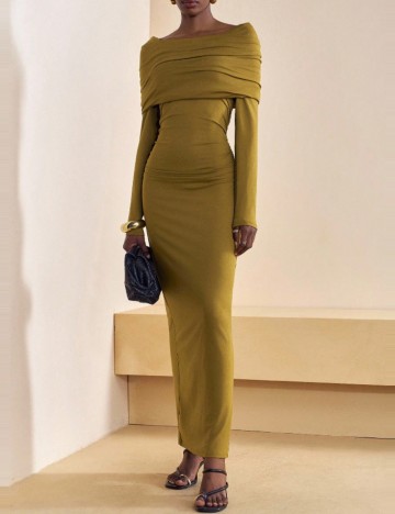 Rochie maxi Shein, mustar