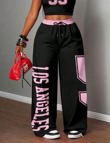 Pantaloni Shein Curve+, negru