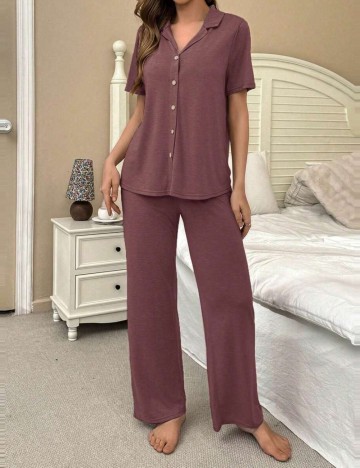 Compleu pijamale Shein, vișiniu