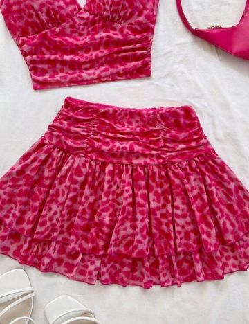 Fustă Pantalon Shein, roz