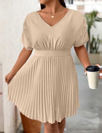 Rochie mini Shein Curve+, crem