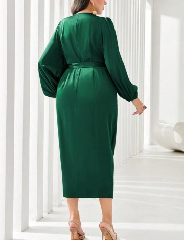 Rochie midi Shein Curve+, verde