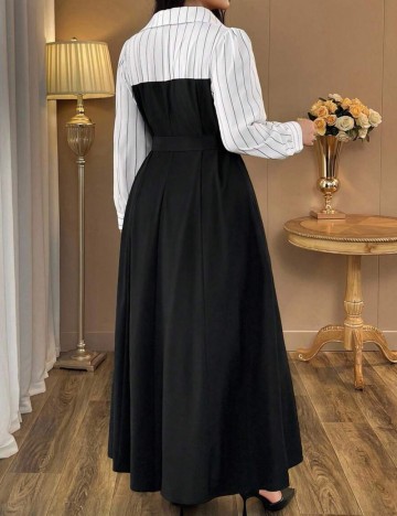 Rochie maxi Shein Curve+, mix culori