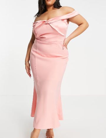 Rochie maxi Yaura, roz