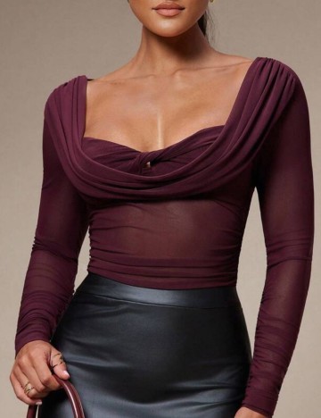 Bluză Shein, vișiniu