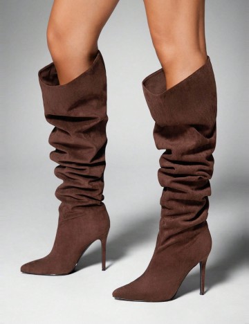 Cizme cu toc Shein, maro