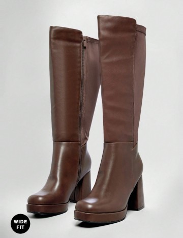 Cizme cu toc Shein, maro