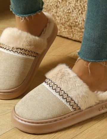 Papuci de casă Shein, bej