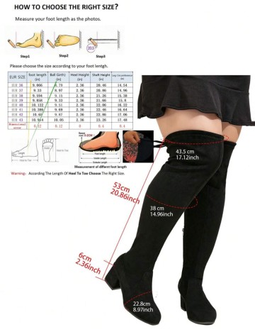 Cizme cu toc Shein, negru