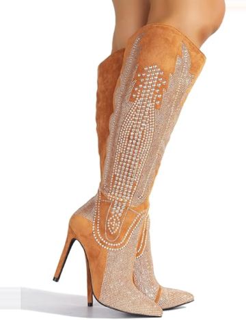 Cizme cu toc Shein, mix culori