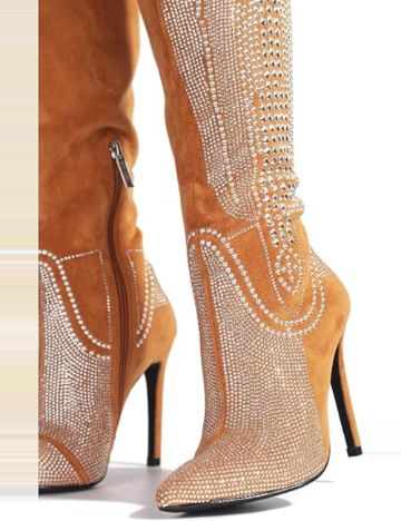 Cizme cu toc Shein, mix culori