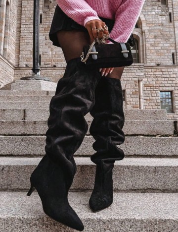 Cizme cu toc Shein, negru