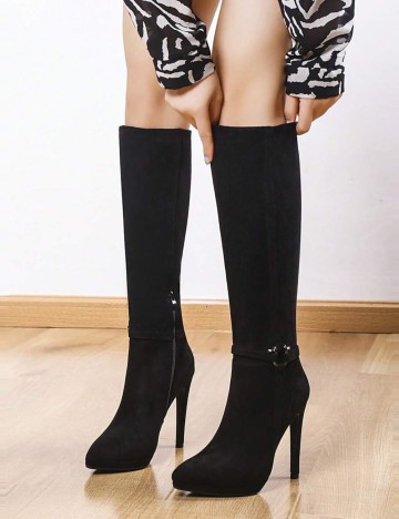 Cizme cu toc Shein, mov