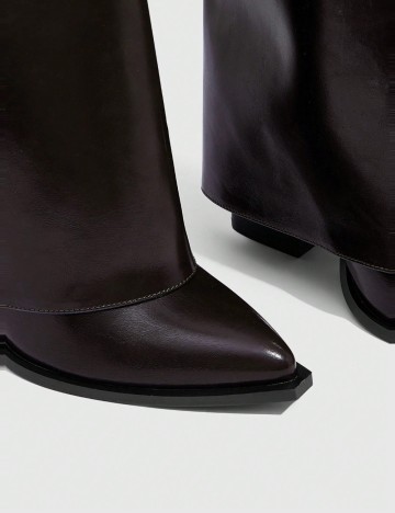 Cizme cu toc Shein, maro