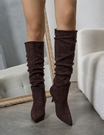 Cizme cu toc Shein, maro