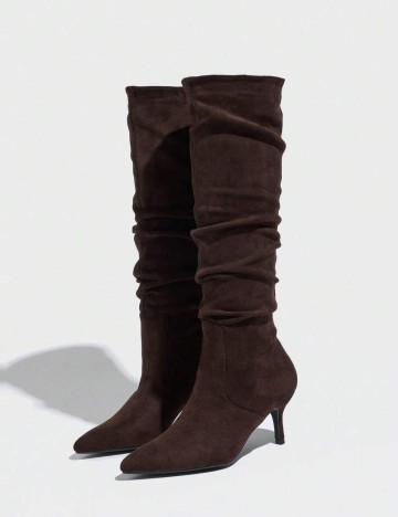 Cizme cu toc Shein, maro
