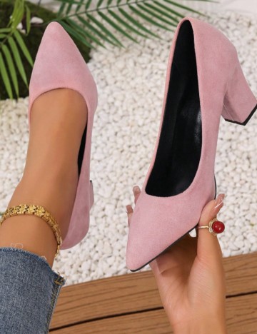 Pantofi cu toc Shein, roz