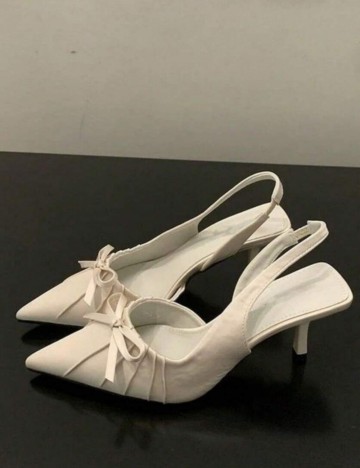 Pantofi cu toc Shein, crem