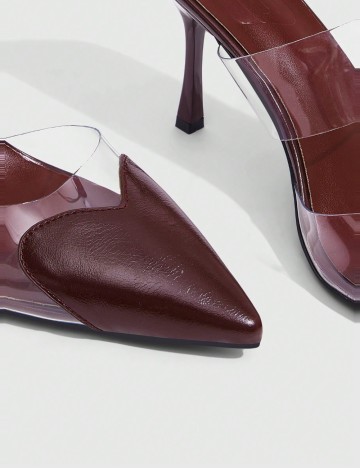 Pantofi cu toc Shein, vișiniu