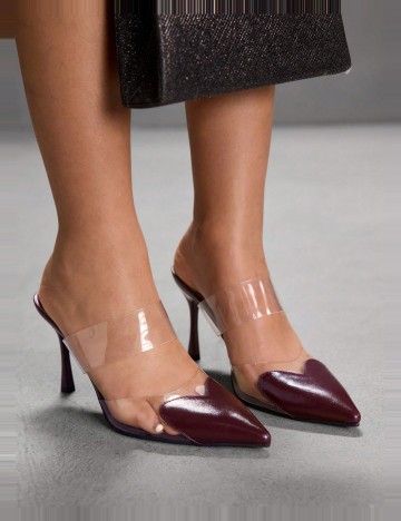 Pantofi cu toc Shein, vișiniu