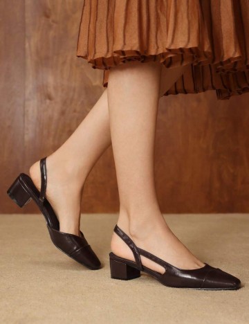 Pantofi cu toc Shein, maro