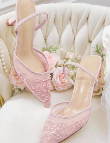 Pantofi cu toc Shein, roz
